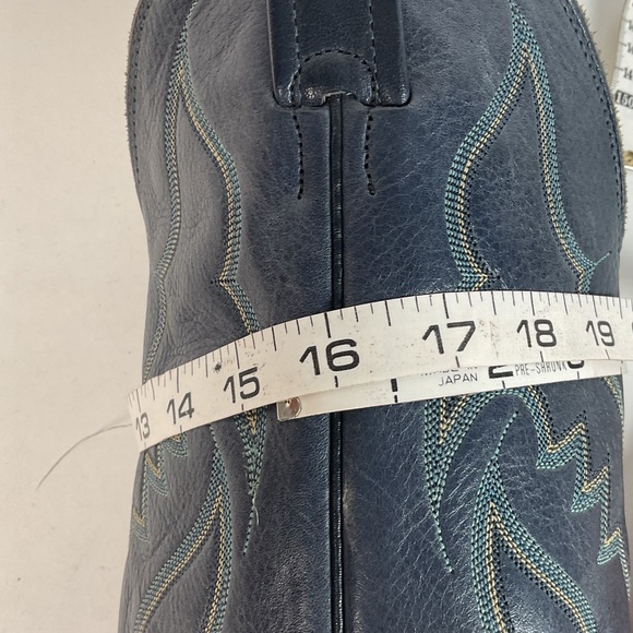 Vintage Nocona Blue Python Snakeskin Cowboy Boots 12 D USA Made Back Cut - Picture 3 of 16